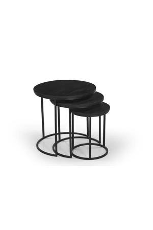 Salontafel Kila - Rond - Mangohout - Set van 3