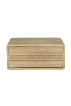 Nachtkastje Keanu - Zwevend Naturel Hout - 45x30x20cm