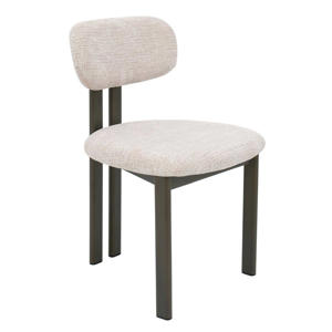 Eetkamerstoel Noor - Beige/Brons - 51x53x81cm - Set van 2 