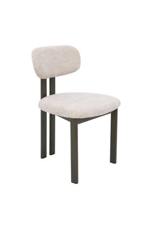 Eetkamerstoel Noor - Beige/Brons - 51x53x81cm - Set van 2