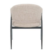 thumbnail: Giga Meubel Eetkamerstoel Dénia - Beige/Chrome Stof - Set van 2