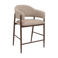 Giga Meubel Barkruk DÃ©nia - Taupe/Walnoot - Zithoogte 75cm (set van 2)