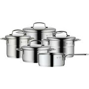 thumbnail: WMF  Pannenset Mini - 5 Delig - Kookpan ø 16, 20, 20 en 24 cm en Steelpan ø 16 cm