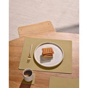 thumbnail: LIND DNA LIND DNA Placemats Nupo - Leer - Khaki - 45 x 35 cm - 2 Stuks