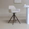 Giga Meubel Barstoel Noa Draaibaar - Beige/Walnoot - Set van 2
