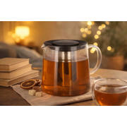 thumbnail: Cookinglife Theepot met RVS Theefilter - Borosilicaat Glas - 1.5 Liter