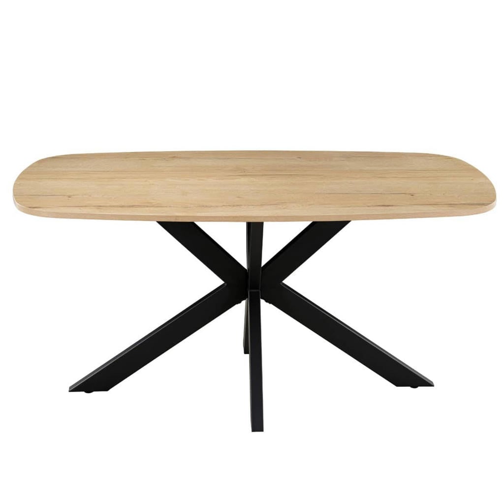 Giga Meubel Eettafel Jaimy - Deens Ovaal Naturel Hout - 160x90x76cm