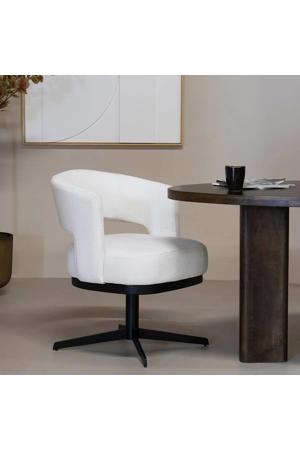 Eetkamerstoel Louis - Stof/Metaal - Beige - Set van 2 