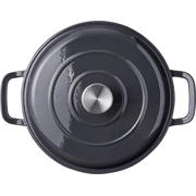 thumbnail: Cookinglife Braadpan met deksel - Heritage Cast Gietijzer - Grijs - ø 26 cm / 4.4 Liter - geëmailleerde anti-aanbaklaag