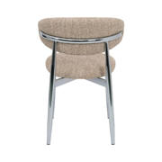 thumbnail: Giga Meubel Eetkamerstoel Skara - Taupe/Chrome - Set van 2