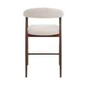 thumbnail: Giga Meubel Barstoel Mila - Beige Stof/Walnoot - Zithoogte 65cm - Set van 2
