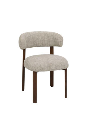 Eetkamerstoel Alamo - Beige/Walnoot - Set van 2