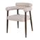 Giga Meubel Eetkamerstoel Lidingö - Beige/Walnoot Stof - Set van 2