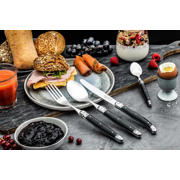 thumbnail: Laguiole Style de Vie Bestekset & Bestekbak - Premium Line - Zwart - 24 delig / 6 personen