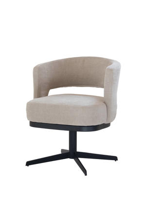 Eetkamerstoel Louis - Stof/Metaal - Taupe - Set van 2 