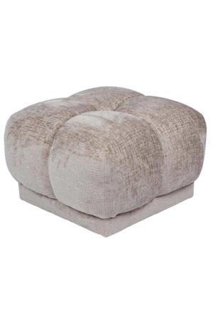 Poef Timéo - Taupe - Stof - 64x64x41cm