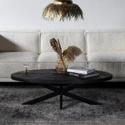 thumbnail: Giga Meubel Salontafel Mansour - Zwart Mangohout - 130x70x40cm