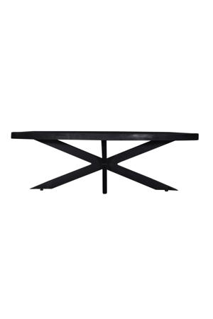 Salontafel Mansour - Zwart Mangohout - 130x70x40cm