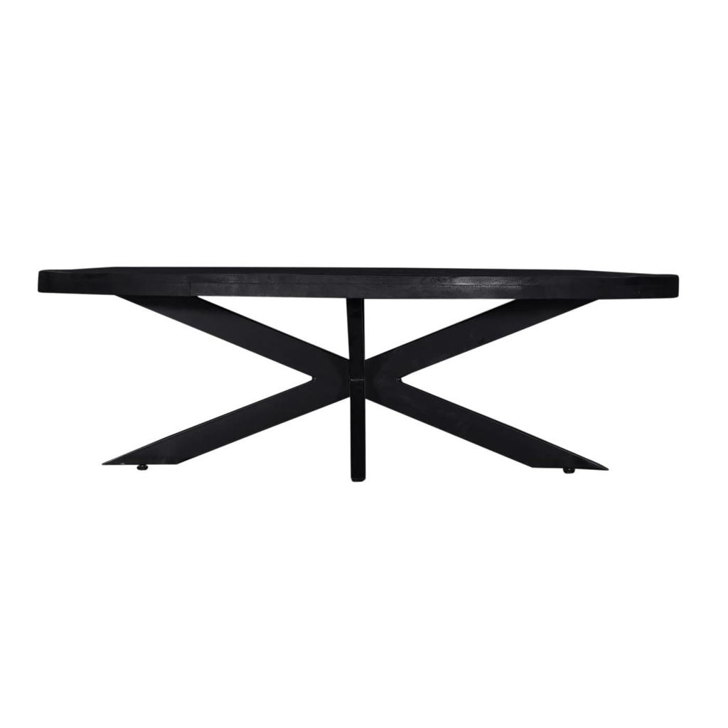 Giga Meubel Salontafel Mansour - Zwart Mangohout - 130x70x40cm