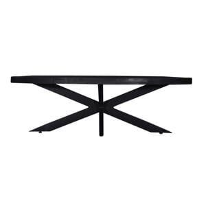 Salontafel Mansour - Zwart Mangohout - 130x70x40cm