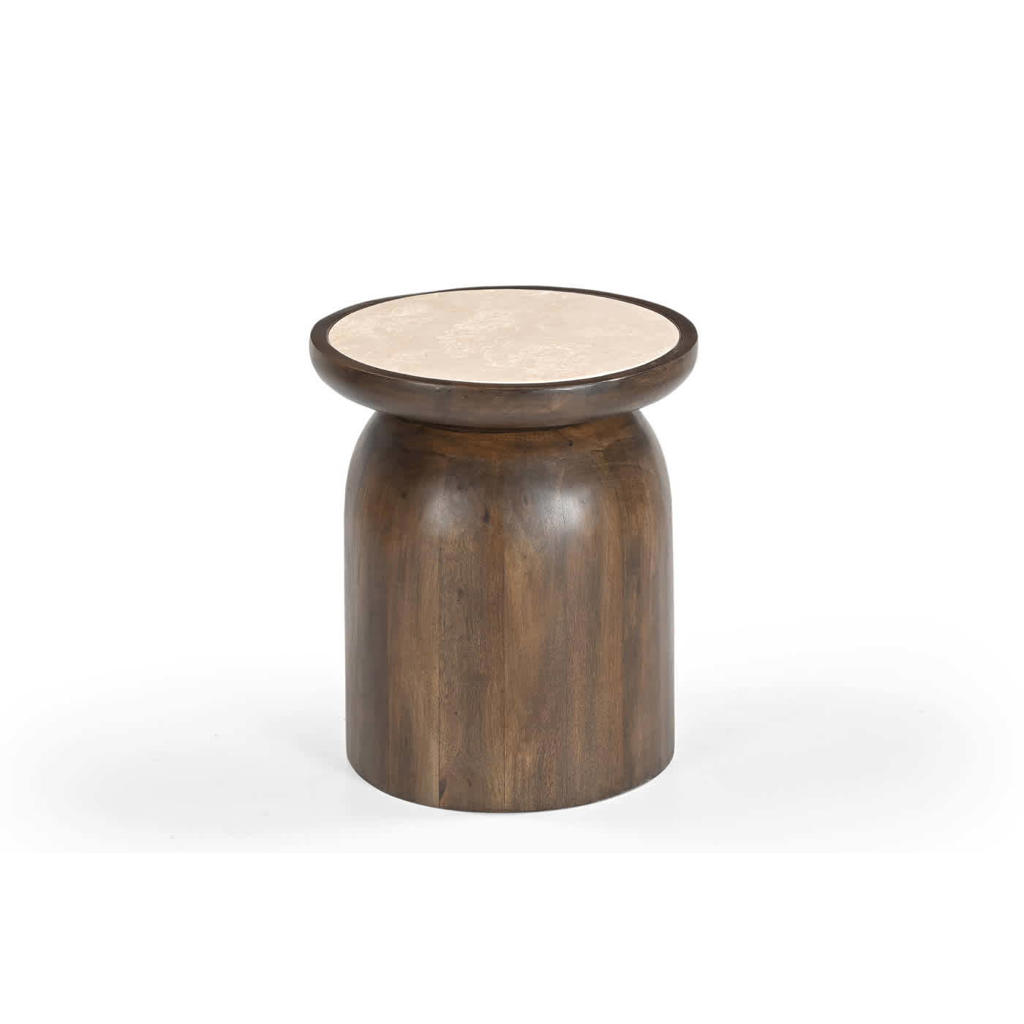 Giga Meubel Salontafel Kaja - Rond - Marmer - 38cm
