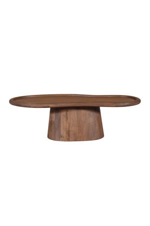 Salontafel Estella - Organisch Donkerbruin Mangohout - 130x60x39cm