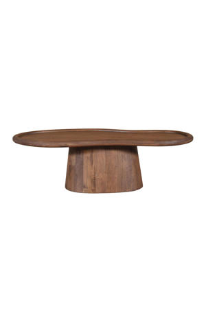 Salontafel Estella - Organisch Donkerbruin Mangohout - 130x60x39cm