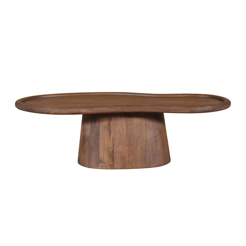 Giga Meubel Salontafel Estella - Organisch Donkerbruin Mangohout - 130x60x39cm