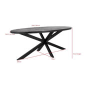 thumbnail: Giga Meubel Eettafel Mansour Ovaal Mangohout 220cm