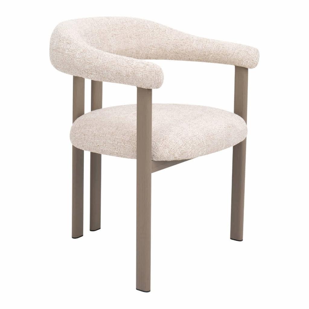 Giga Meubel Eetkamerstoel Odense - Stof - Beige/Taupe - Set van 2