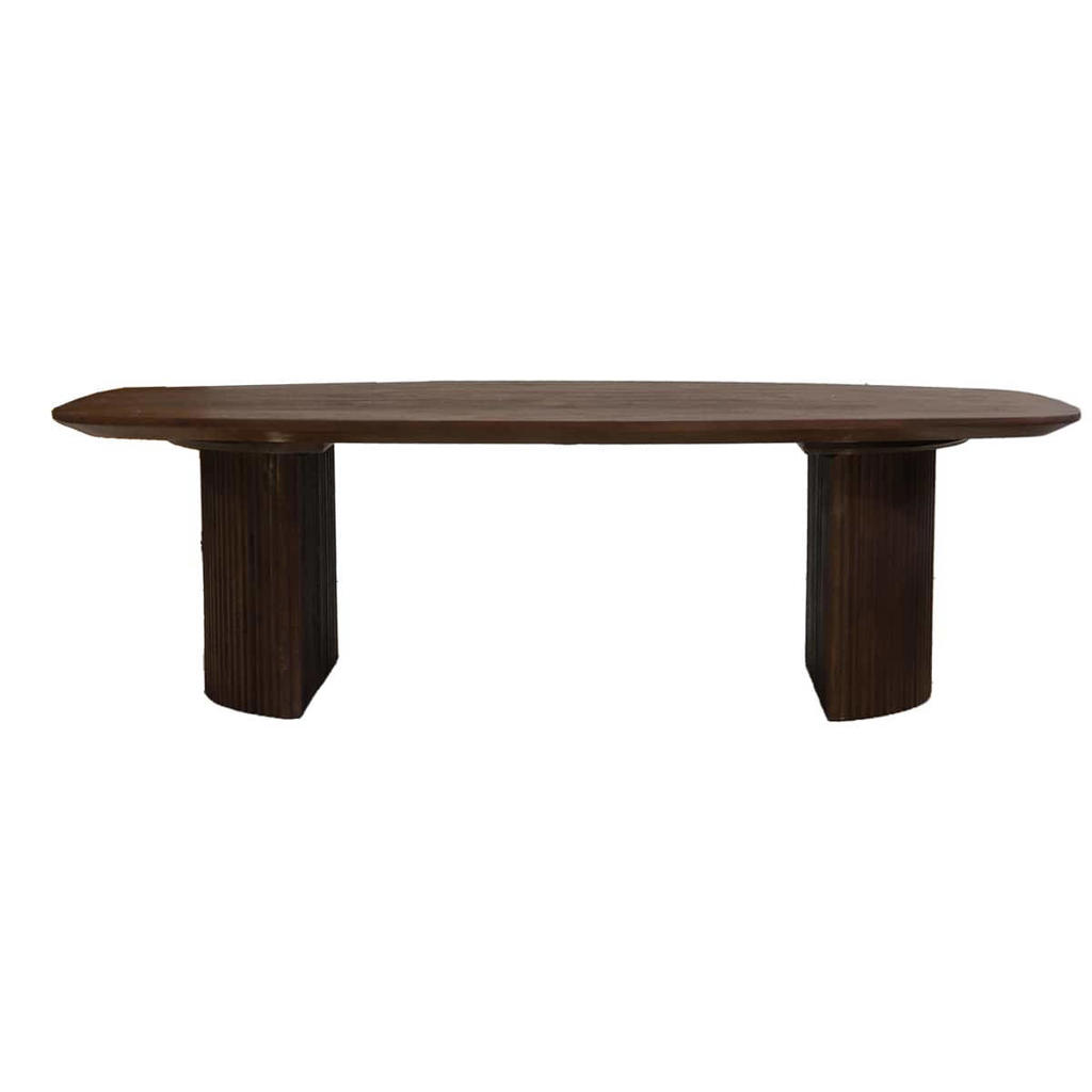 Giga Meubel Salontafel Feline - Deens Ovaal - Mangohout - 130cm