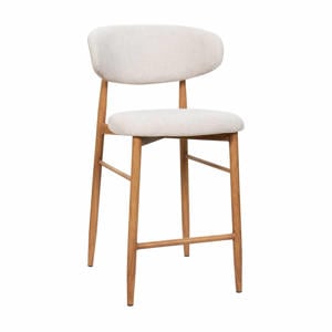 Barstoel Alexia - Beige/Naturel - Zithoogte 65cm (set van 2)