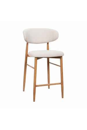 Barstoel Alexia - Beige/Naturel - Zithoogte 65cm (set van 2) 