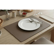thumbnail: Cosy & Trendy Placemats Leather Look Lead Gray 43 x 30 cm - 6 Stuks