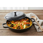 thumbnail: Cookinglife Braadpan met deksel - Heritage Cast - Gietijzer - Grijs - ø 30 cm / 2.6 Liter - geëmailleerde anti-aanbaklaag