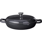thumbnail: Cookinglife Braadpan met deksel - Heritage Cast - Gietijzer - Grijs - ø 30 cm / 2.6 Liter - geëmailleerde anti-aanbaklaag