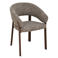 Giga Meubel Eetkamerstoel Chera - Taupe/Walnoot - Set van 2