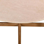 thumbnail: Giga Meubel Salontafel Lino Rond - Marmer/Hout - Naturel - Set van 2