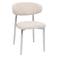 Giga Meubel Eetkamerstoel Skara - Beige/Chrome - Set van 2