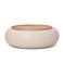 Giga Meubel Salontafel Draby - Beige/Naturel - PU Leer - Ø102x34cm