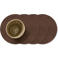 LIND DNA LIND DNA Onderzetters Nupo - Leer - Dark Brown - ø 10 cm - 4 Stuks