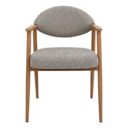 thumbnail: Giga Meubel Eetkamerstoel Karup - Taupe/Naturel - Set van 2