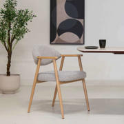thumbnail: Giga Meubel Eetkamerstoel Karup - Taupe/Naturel - Set van 2