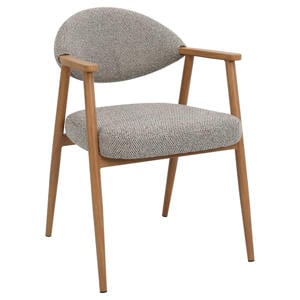 Eetkamerstoel Karup - Taupe/Naturel - Set van 2