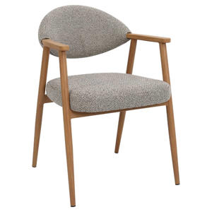 Eetkamerstoel Karup - Taupe/Naturel - Set van 2 