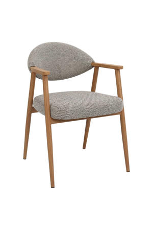 Eetkamerstoel Karup - Taupe/Naturel - Set van 2