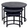 Giga Meubel Salontafel Tres - Rond Zwart Mangohout - Set van 3