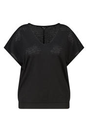 thumbnail: MS Mode top met textuur zwart