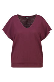 thumbnail: MS Mode top met textuur donkerrood