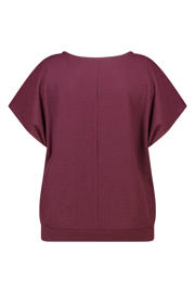 thumbnail: MS Mode top met textuur donkerrood
